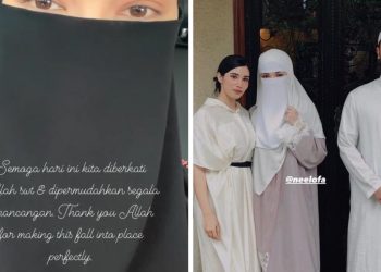 GAMBAR yang tular dalam media sosial mengenai pertunangan Neelofa dan pendakwah, Haris Ismail.