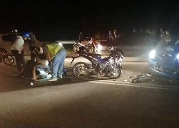 KEADAAN kemalangan membabitkan enam kenderaan di Kilometer 13 Jalan Sungai Petani - Kuala Ketil, Kampung Jerung, Sungai Petani, semalam.