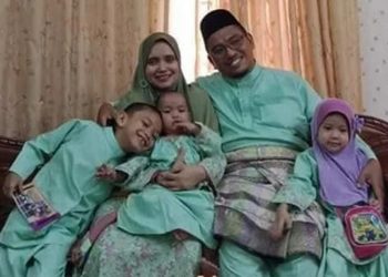 GAMBAR kenangan Dr. Ali Noor Hassan bersama keluarganya. - GAMBAR MEDIA SOSIAL