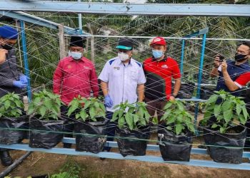 ALEXANDER Nanta Linggi melakukan lawatan mengejut ke Pusat Pengumpulan Sayur di Telok Panglima Garang, Selangor, semalam. - GAMBAR KPDNHEP