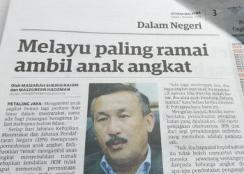 KERATAN akhbar Utusan Malaysia semalam.