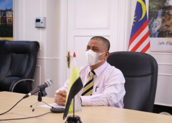 SAARANI Mohamad semasa sidang akhbar secara maya di Ipoh.