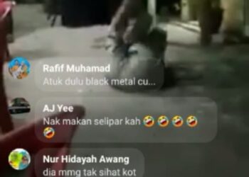 TANGKAP layar video seorang warga emas menyanyi lagu Awie dengan pelbagai gaya.