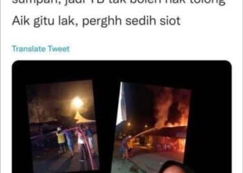 CIAPAN di Twitter yang kononnya menyatakan Amira Aisya Abd. Aziz dan wakil ADUN itu tidak dapat membantu melibatkan kes kebakaran di Felda Ulu Tebrau.