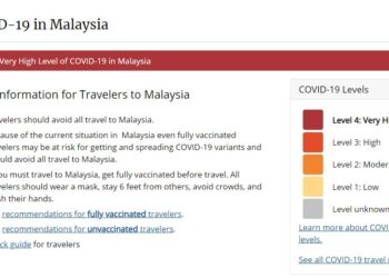 KENYATAAN yang dikeluarkan CDC mengenai larangan perjalanan ke Malaysia susulan situasi Covid-19 yang semakin serius. - AGENSI