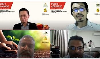 SEBAHAGIAN barisan penceramah webinar antarabangsa anjuran Majlis Perwakilan Kolej 14 Universiti Putra Malaysia (UPM) dan Majlis Pensijilan Minyak Sawit Malaysia (MPOCC), Jun lalu.