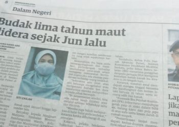 KERATAN akhbar Mingguan Malaysia hari ini.