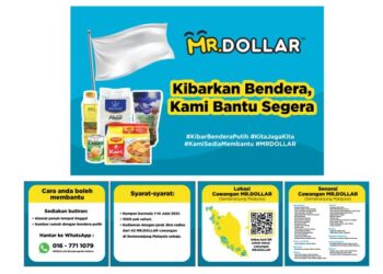 KEMPEN MR. DOLLAR dalam mempergiatkan usaha kemanusiaan dengan
menyokong projek Bendera Putih.