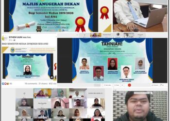 MAJLIS Anugerah Dekan yang diadakan secara dalam talian.