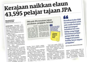 KERATAN laporan Utusan Malaysia.