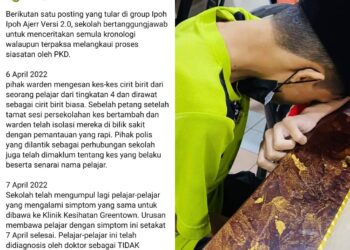 KENYATAAN rasmi oleh Sekolah Izzuddin Shah berkaitan kes keracunan makanan di sekolah itu yang tular di media sosial hari ini. - MEDIA SOSIAL