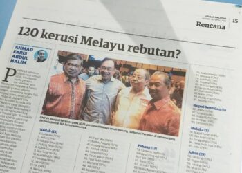 KERATAN akhbar Utusan Malaysia semalam.