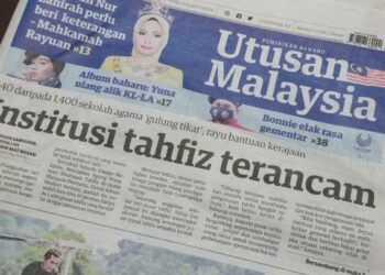 KERATAN AKHBAR UTUSAN MALAYSIA