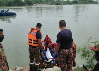 MAYAT K. Palaniappan,  ditemukan pasukan penyelamat selepas lori yang dipandunya menjunam ke dalam Sungai Sungai Perai, Pulau Pinang petang semalam.