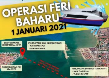 JADUAL perjalanan bot laju untuk penumpang yang akan menggantikan perkhidmatan feri ikonik Pulau Pinang. - Facebook PPSB