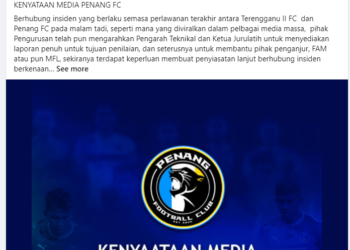 PENANG FC enggan memanjangkan isu ini dan menganggap timbul salah faham yang menyebabkan pergaduhan berlaku.