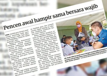 KERATAN akhbar laporan Utusan Malaysia 22 Mac 2022.