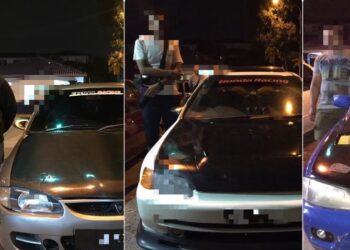 TIGA daripada tujuh individu yang ditahan dalam Op Samseng Jalanan di Senawang, Negeri Sembilan. 