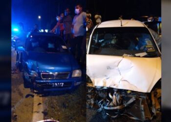 KEADAAN kereta Viva dan Kancil yang terbabit dalam kemalangan maut di di Kilometer 54 Jalan Klang-Teluk Intan, Tanjong Karang di Kuala Selangor, Selangor, tengah malam tadi.