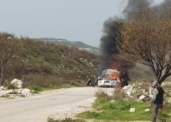 KERETA dinaiki tujuh sekeluarga yang menjadi sasaran serangan roket tentera kerajaan Syria.