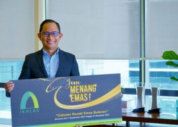 EDDY Azly Abidin pada majlis pelancaran kempen ‘Nak Emas?’ Takaful Ikhlas.