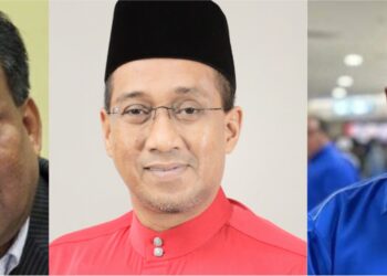 ZAMRI Ramly (kiri), Mohammad Fakhruddin Mohd. Arif (tengah) dan Sh Mohmed Puzi Sh Ali (kanan).