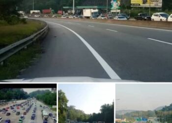 KEADAAN trafik mula perlahan menghala ke Plaza Tol Bentong dan dari Gombak menghala ke Timur berikutan orang ramai mula pulang ke kampung sempena sambutan Tahun Baharu Cina dan cuti sekolah. - FOTO/FB LPT  