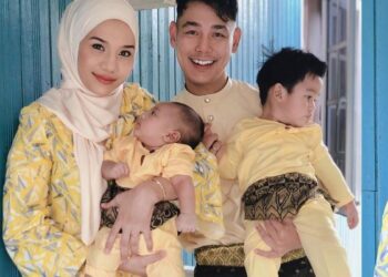 Ameerais bersama isteri, Siti Nurnaja’a dan dua cahaya mata mereka.