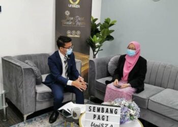 DR. SAFIYA AMARAN (kanan) pada program Sembang Pagi Unisza  di Kuala Nerus ,hari ini.