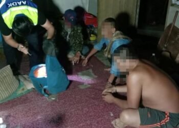 ANTARA individu yang ditahan dalam Op Perdana di Batu Kurau hari ini.- IHSAN AADK